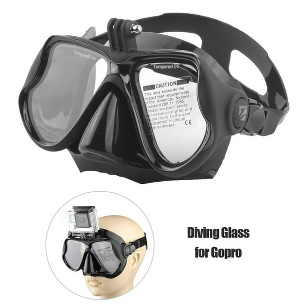 Tempered Glass Goggles Mask Glasses Eye Wear for Swimming Water Sports Black